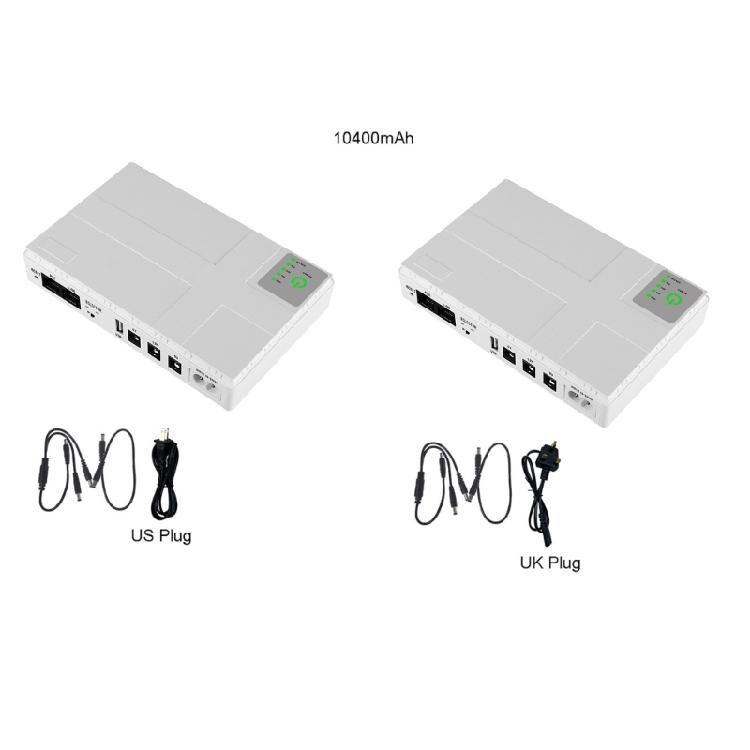 Battery Backup & Surge Protector UPS System,UPS 10400mAh 5V 9V 12V 1A ECO Mode