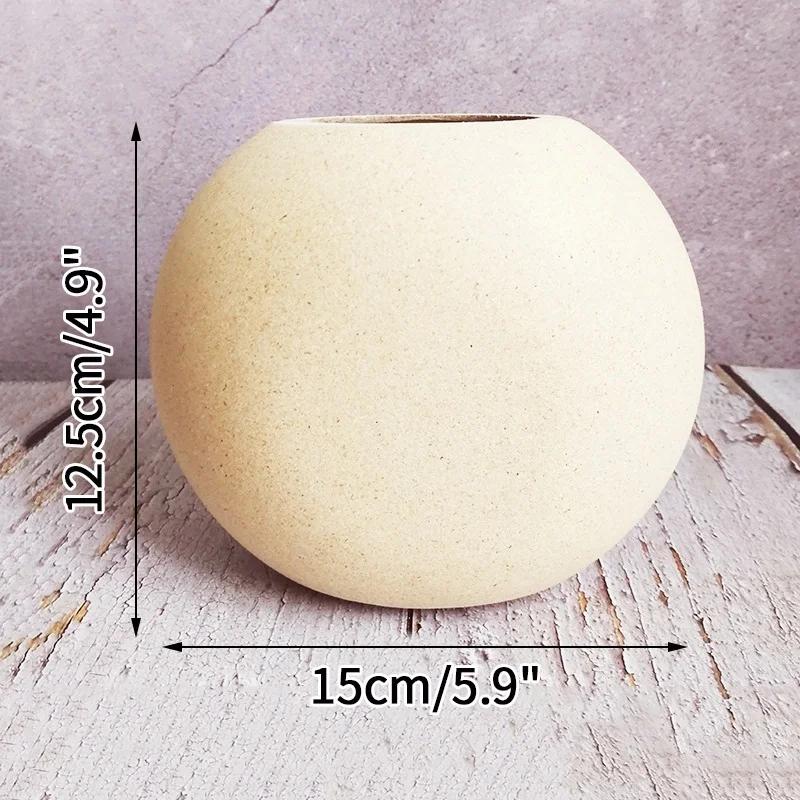 Ретро деревянная ваза для цветов, простая винтажная ваза для украшения дома, вазы для цветов в скандинавском стиле, декоративные поделки, горшок для растений Florero