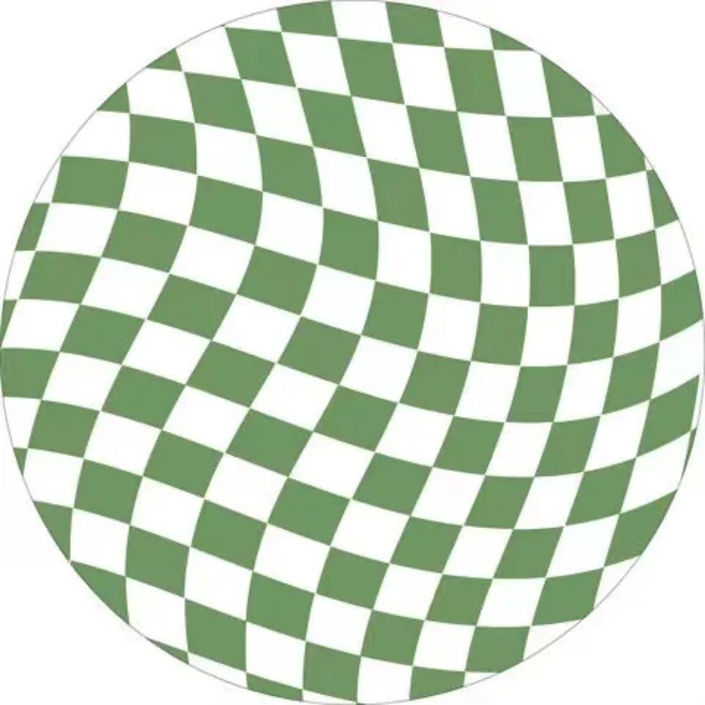 Круглый ковер в клетку, комод, утолщенный ковер, домашняя гостиная, спальня, прикроватный, ковры большой площади, пушистый, мягкий, нескользящий коврик