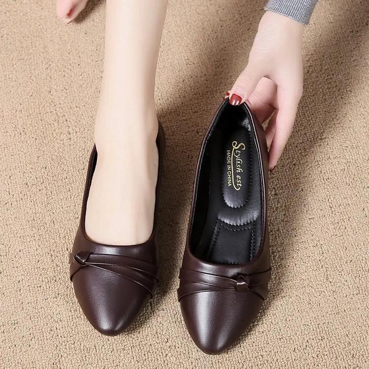 Женская обувь Повседневная обувь Туфли на плоской подошве Острый нос Женская обувь Мокасины Балетки Туфли на плоской подошве Балетки Лоферы