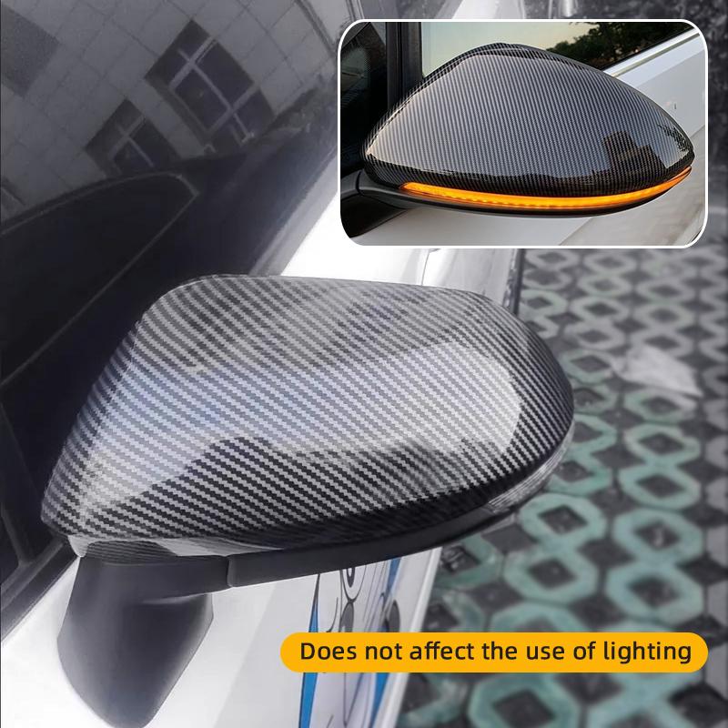 For Volkswagen VW Golf 7 MK7 7.5 GTI R GTE GTD 2013- Rearview Mirror Cover Side Mirror Caps carbon fiber Car Accessories