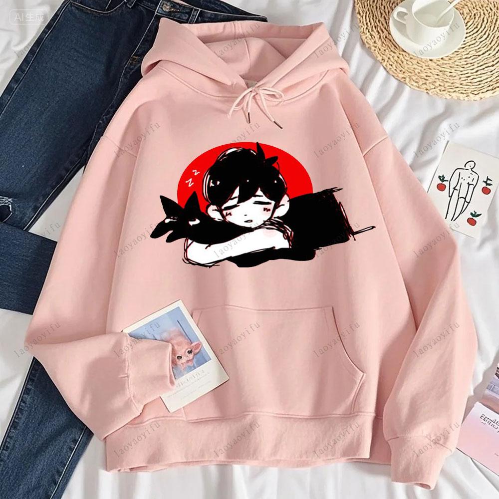 Omori Cute Hoodie Printed Sportswear Unique Cartoon Popular Men Pullover Street Fashion Hot Selling Autumn and Winter Pullover