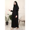 Черное цельное, простое в использовании молитвенное платье с платком