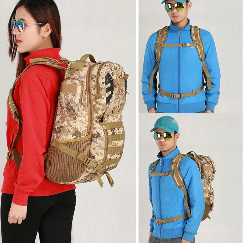 Тактический рюкзак MOLLE из водозащитной ткани камуфляжной расцветки. Объём 45 л