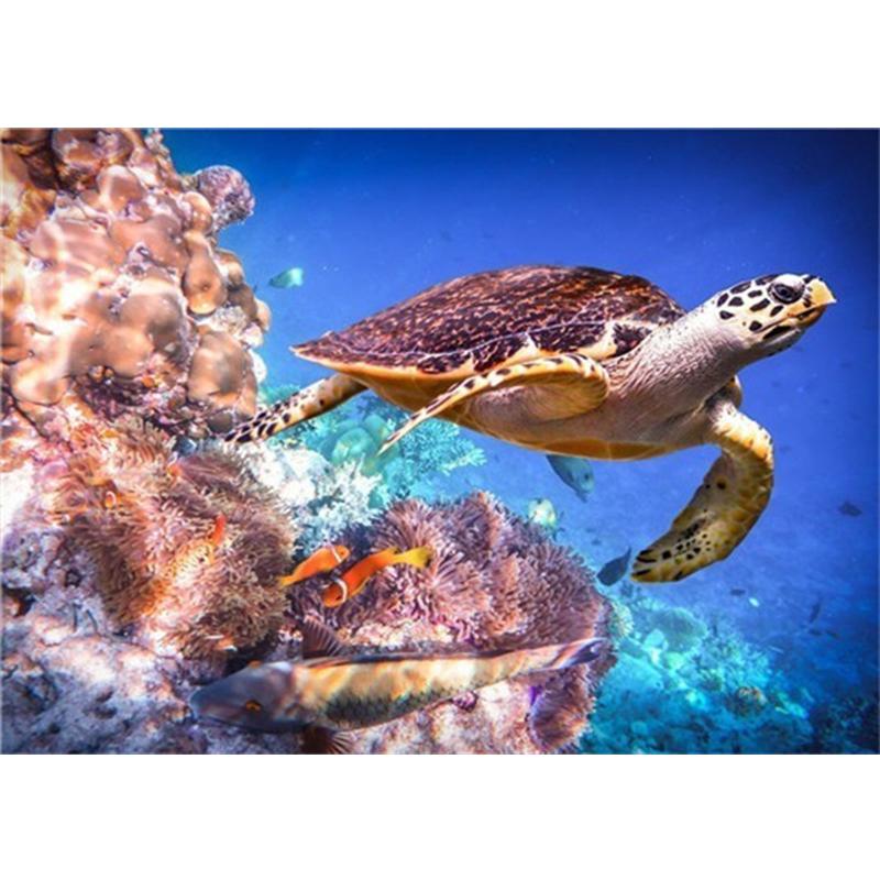 Алмазная картина Морская звезда, полная квадратная мозаика, художественная Алмазная вышивка, пейзажная картина из стразов, украшение для дома