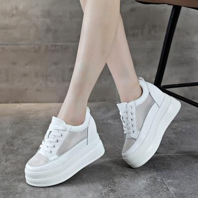 Трендовые воскресные женские туфли новая плоская подошва внутренняя высота увеличение повседневная спортивная обувь женские туфли