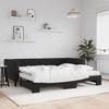 VidaXL Daybed with Trundle and Mattress Black 90x200 Cm Velvet 3196719