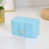 Mini Portable Jewelry Storage Organizer Travel Leather Storage Boxes Earring Necklace Display Ring Jewel Holder Boxes
