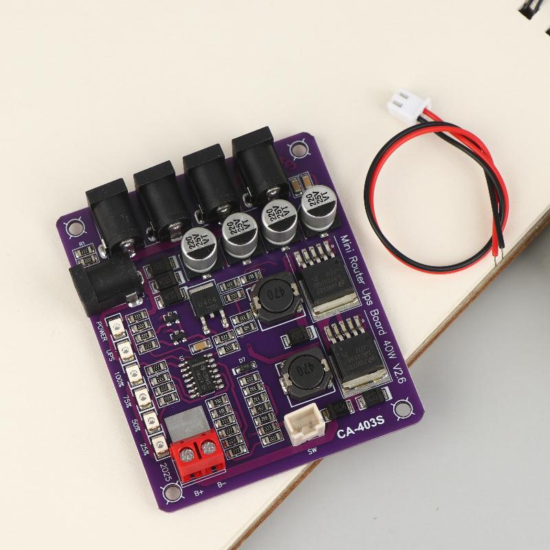 Ca-403S Мини-модуль бесперебойного питания 40 Вт 12,6 В Плата зарядки аккумулятора Плата источника питания ИБП с 4-канальным выходом
