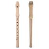 Блок-флейта сопрановая, тональность До, для детей, со стержнем для чистки, черная сумка для хранения, цвет дерева