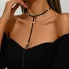 Minimalist Style T-shaped Double Layered Necklace, Women's Long Necklace, Sweater Chain, Valentine's Day Gift, Gift for Her