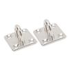 2Pcs Boat Square Pad Eye Stainless Steel Firm Durable Marine SS Pad Hardware for Yacht 70 X 70mm 2.8 X 2.8in