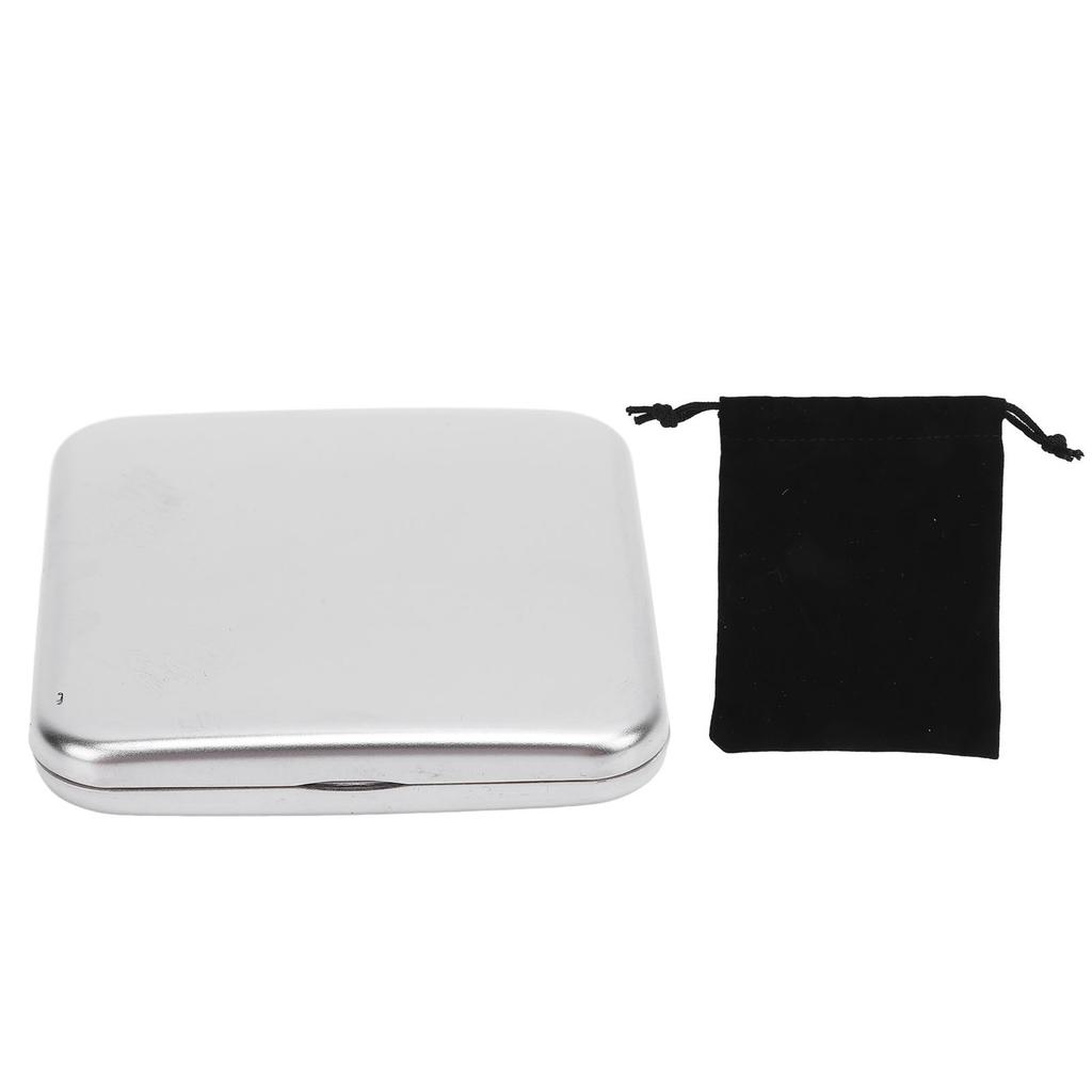 Карманное зеркало Портативное из нержавеющей стали Компактное зеркало Металлическое ручное Устойчивое к падениям Двустороннее зеркал