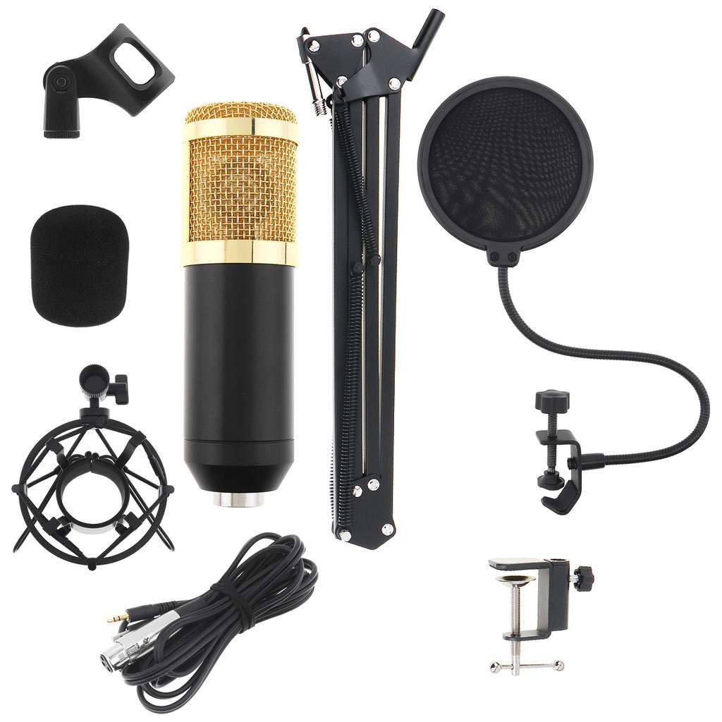 Профессиональный конденсаторный микрофон BM 800 со стойкой и поп-фильтром для студии/записи