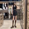 Женские сапоги на толстом каблуке, зимние сапоги из мягкой кожи до колена, модные женские сапоги из тонкого флиса с квадратным каблуком и молнией