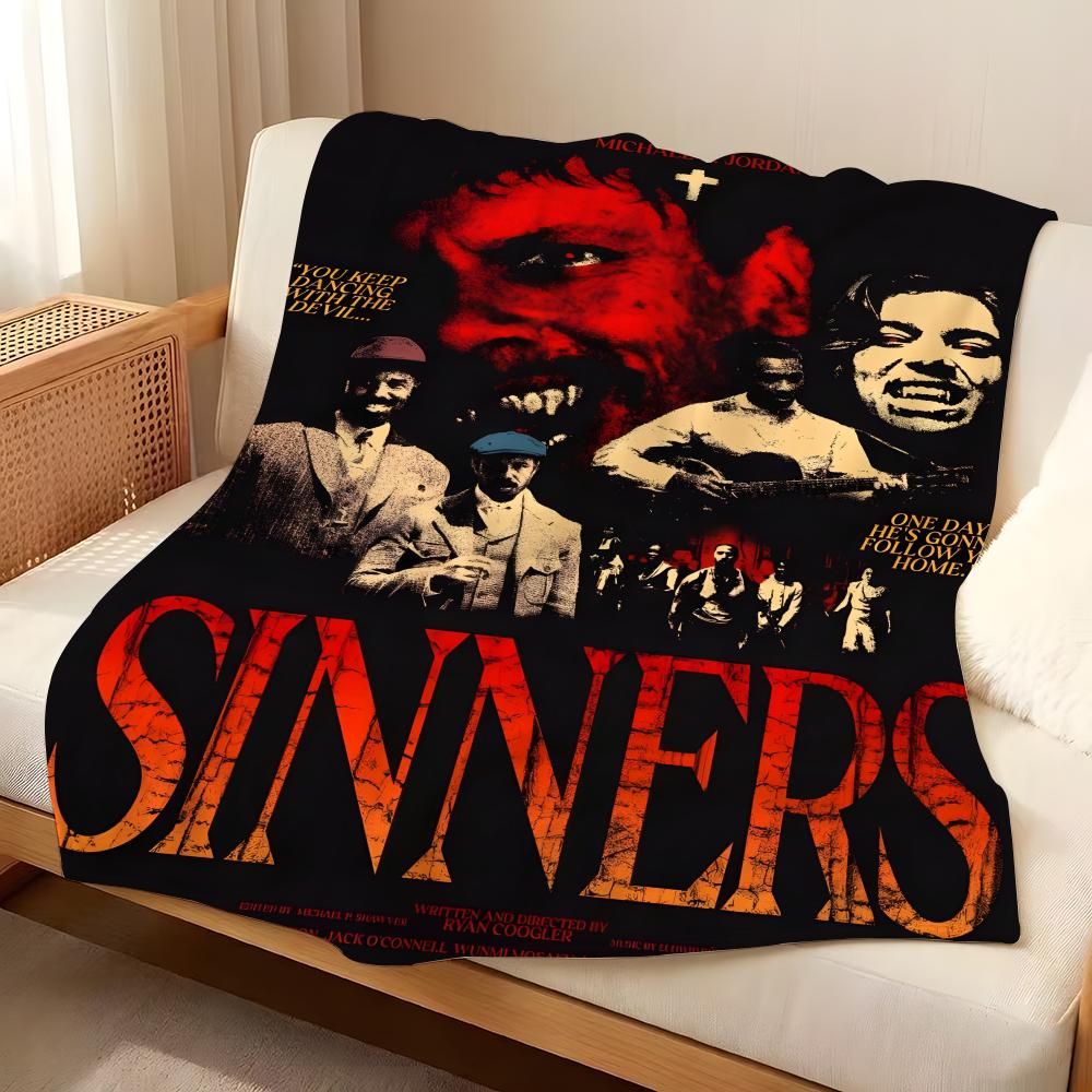 Плед S-Sinners Throw из фланели, мягкий, теплый, прочный и моющийся, милый, крутой