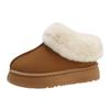 Autumn and Winter New Thick-soled Warm Snow Boots Women's Thickened Warm Fur Integrated Outer Wear One Pedal Hair Boots