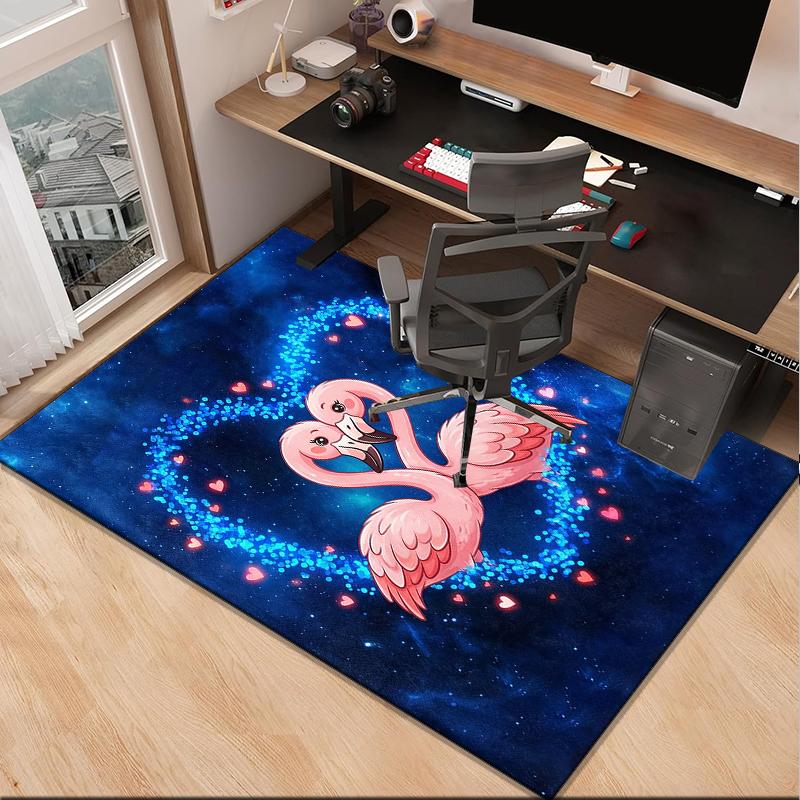 Love Birds In Heart Office Rug Chair Mat, Entryway Carpet, Suitable for Front Door, Bedroom, Living Room, Desk, Holiday Gift