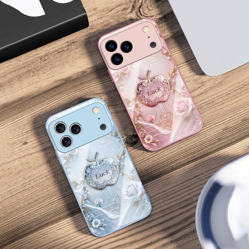 Удачная и Романтическая Любовь Для iPhone 17 Air 16 E 15 14 13 Plus 12 mini 11 17 Pro Max XR Xs Max 16E 7 8 Чехол для телефона из закаленного стекла