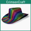 Радужная Блестящая Ковбойская Шляпа Тканевый Косплей Реквизит Для Костюмированных Мероприятий И Праздников
