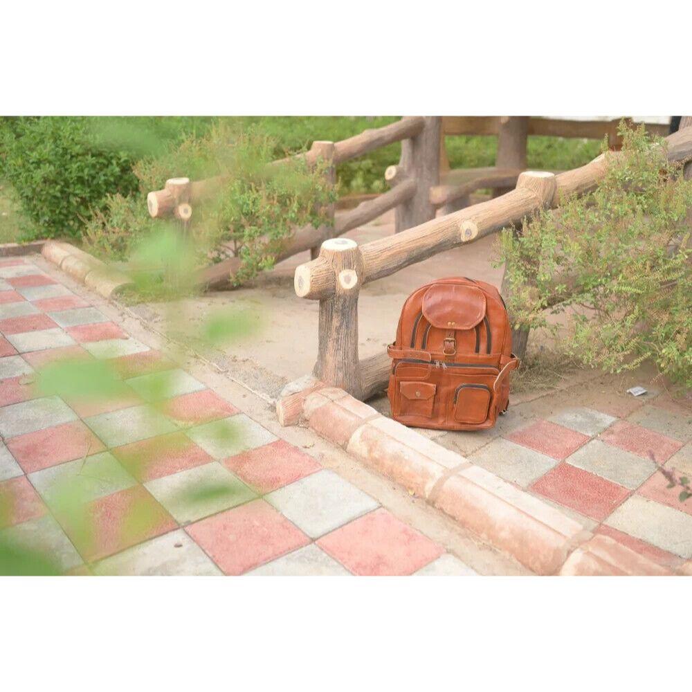 Мужской рюкзак из натуральной кожи, сумка для ноутбука, портфель, 18 дюймов, винтажный