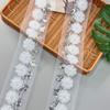 White Heavy Industry Woven Disc With Sequined Rice Beads Three-Dimensional Lace Clothing Hanfu Wedding Accessories