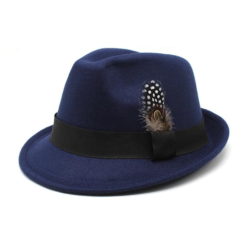 Woolen Women'S Hat British Retro Top Hat Women'S Trendy Fashion Warm Jazz Hat