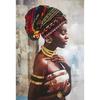 AfricGirl Арт Холст Картина Печать Абстрактная Красивая Африканская Женщина Настенное Искусство Постеры Декор Гостиной Настенное Искусство Гостиной