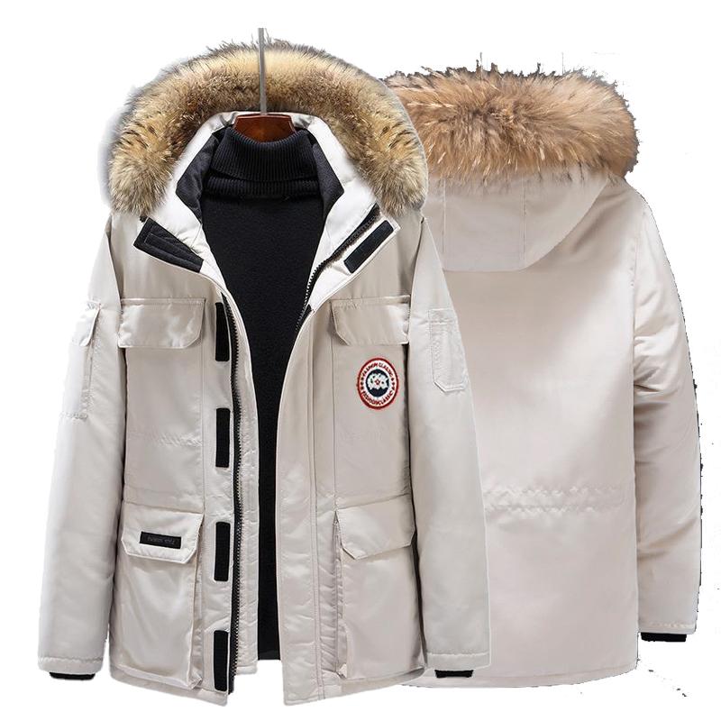 Мужское пальто осень-зима модное свободное повседневное пальто с капюшоном ветрозащитное теплое утолщенное студенческое пальто большого размера