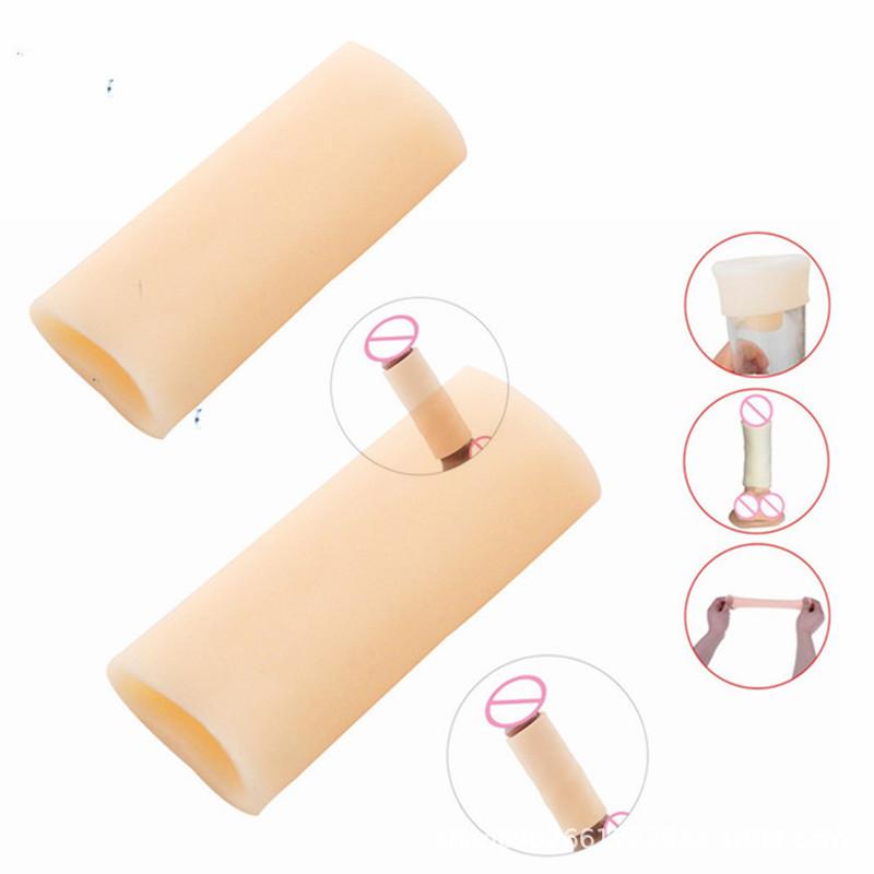 Товары для взрослых Чистый силиконовый защитный чехол мужской мастурбатор бутылка-самолет пенис тренажер уплотнительное кольцо