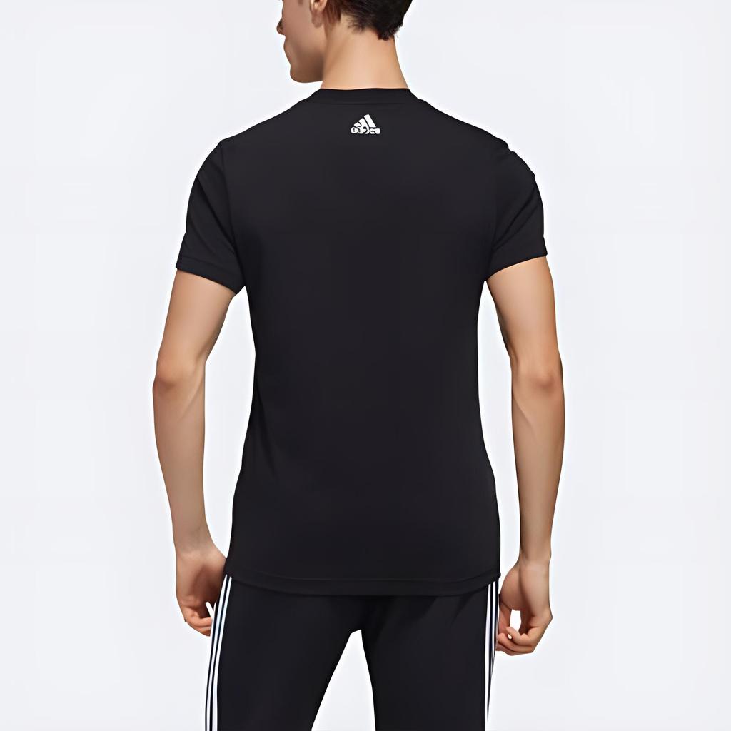 adidas Ai Gfx Ss Foil Sports Bronzing Printing Round Neck Short Sleeve Black Men's EH3814
