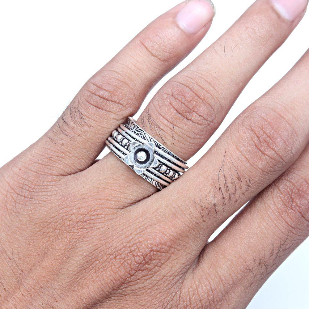 Серебряное кольцо-спиннер для женщин, четыре кольца-спиннера, серебряное ювелирное кольцо "11"