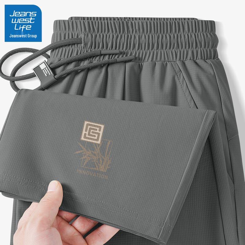 JEANSWEST LIFE Мужские охлаждающие брюки из ледяного шелка свободного кроя с прямыми штанинами