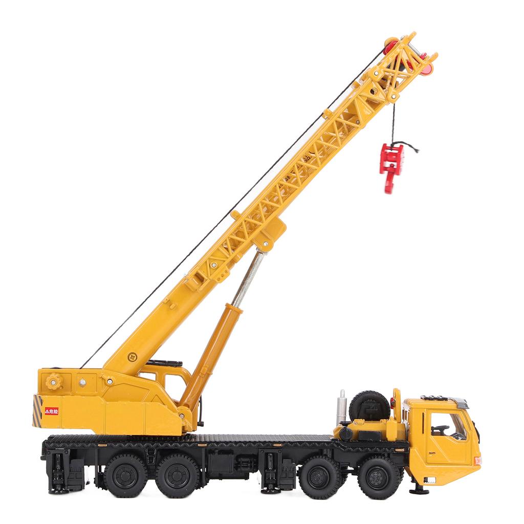 1/50 Scale Crane Truck Toy Fine Details Mobile Crane Truck Construction Vehicles Toys for Kids