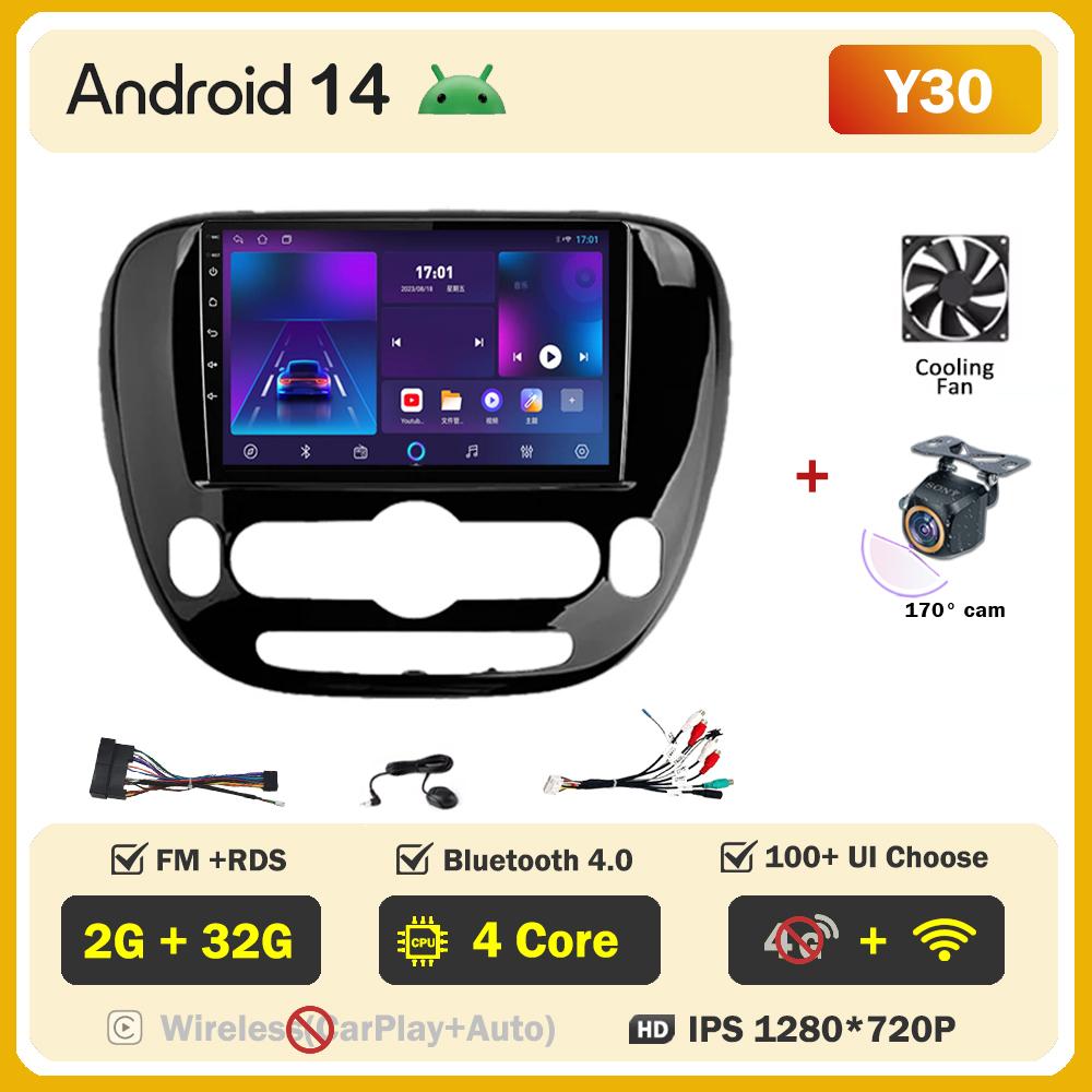 Для KIA Soul 2013-2019 Автомобильный радиоплеер Car Carplay Screen Autoradio Mirror Link Car Intelligent Systems Сенсорный экран AutoMotive