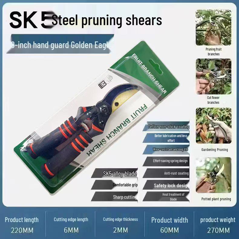 Сверхпрочные большие секаторы для толстых веток и фруктовых деревьев - Сверхпрочная, экономящая силы конструкция для садоводства и бытового использования