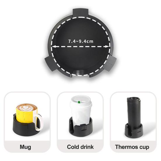 Брызгозащищенный подстаканник Регулируемый Нескользящий дизайн Съемный Простая установка Универсальный для кофейной кружки