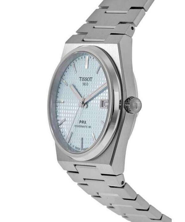 Tissot PRX T-Classic Powermatic 80 Ice Blue Dial автоматические T137.407.11.351.00 100M Мужские часы