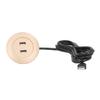 Разъем для зарядки USB для дивана, скрытый монтаж, два порта USB для зарядки, розетка для домашнего использования, золото