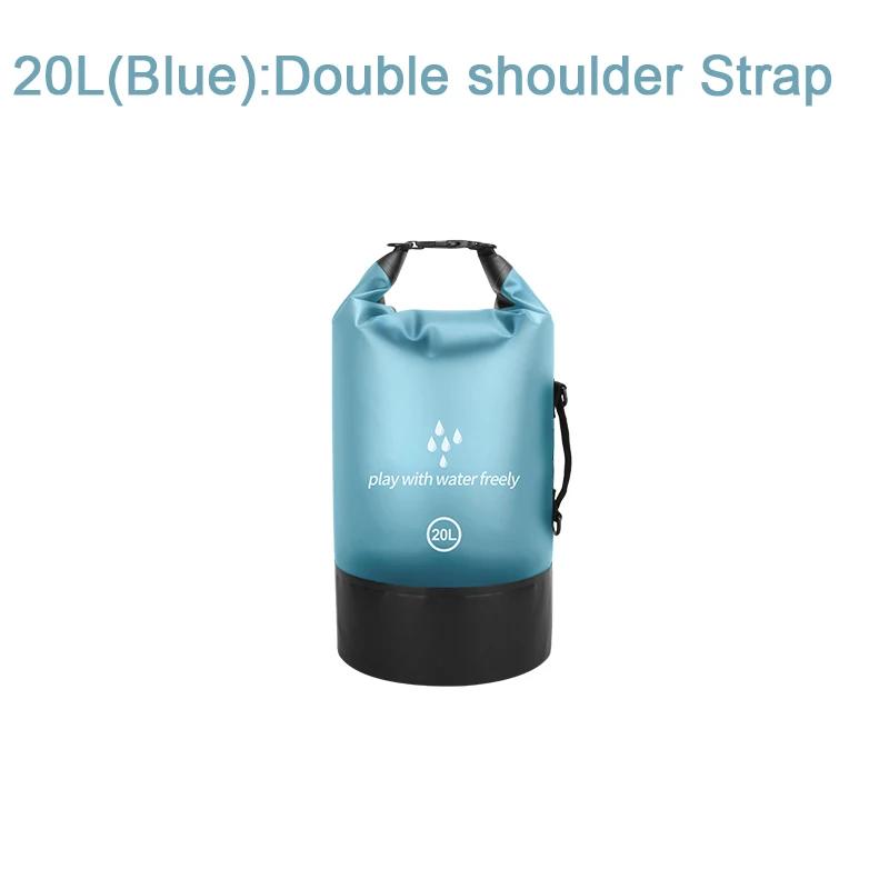 PVC Waterproof Dry Bag 2L/5L/10L/20L Outdoor Diving Foldable Man Women Beach Swimming Bag Rafting River Ocean Backpack