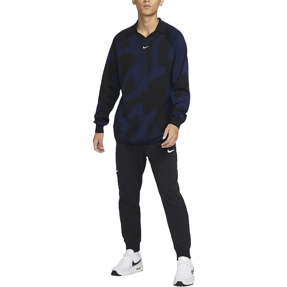 Nike Свитеры Мужские Темно-синий Лацкан Умеренный Другое FD7285-410