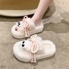 White Fluffy Slippers Women Fashion Fur Slipper Home Cute Cartoon Slides Platform Indoor Floor Flip Flops Women Ladies Shoes