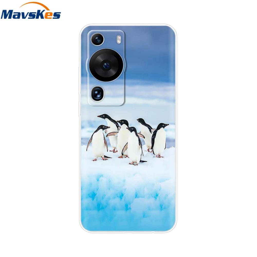 Чехол для Huawei P60 Pro Милое Сердце Мультяшный Расписной Силиконовый Прозрачный ТПУ Задняя Крышка Для Huawei P 60 P60 2023 P60Pro Чехлы для Телефона