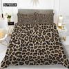 Leopard Print Duvet Cover Set Queen Size Girl Colorful Cheetah Print Bedding Set Polyester Wild Animal Theme Comforter Cover Set