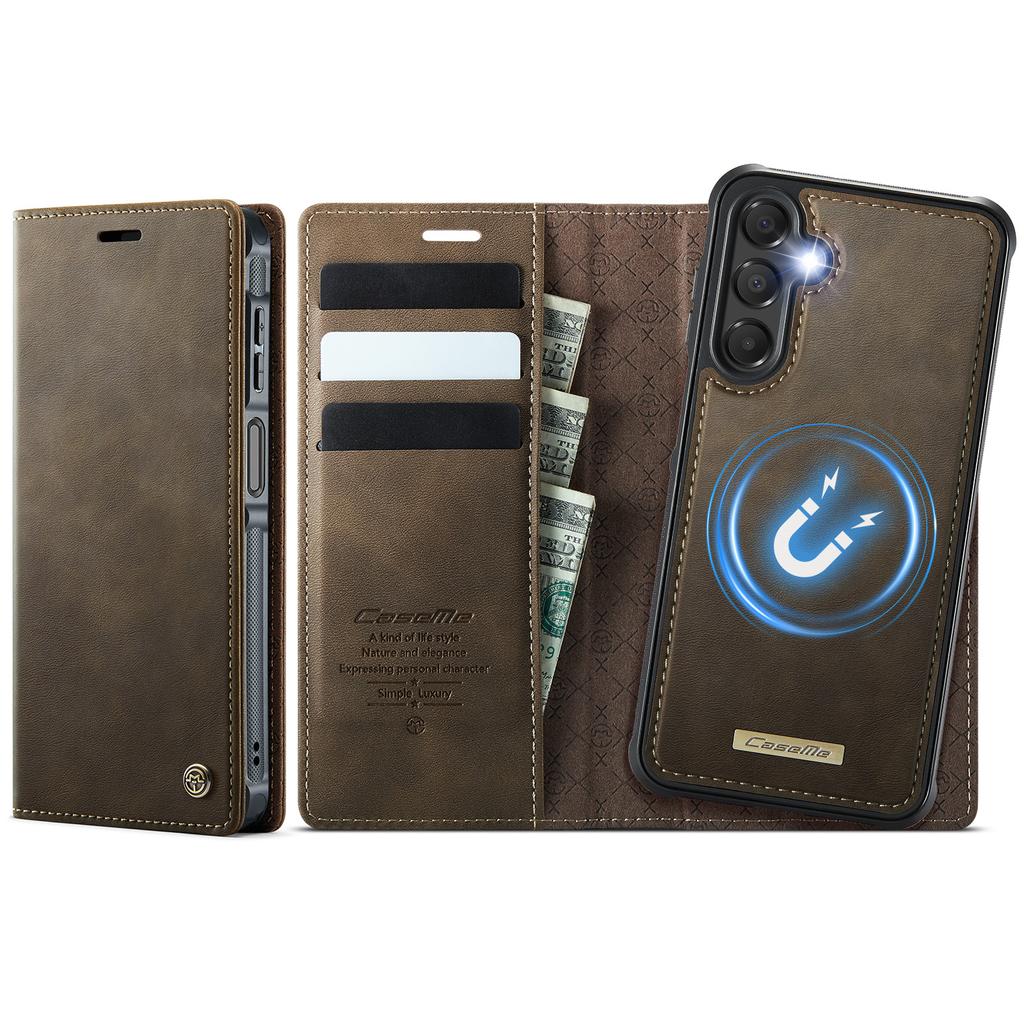 For Samsung Galaxy A16 5G Magnetic Case RFID Blocking Detachable Wallet Leather Phone Cover