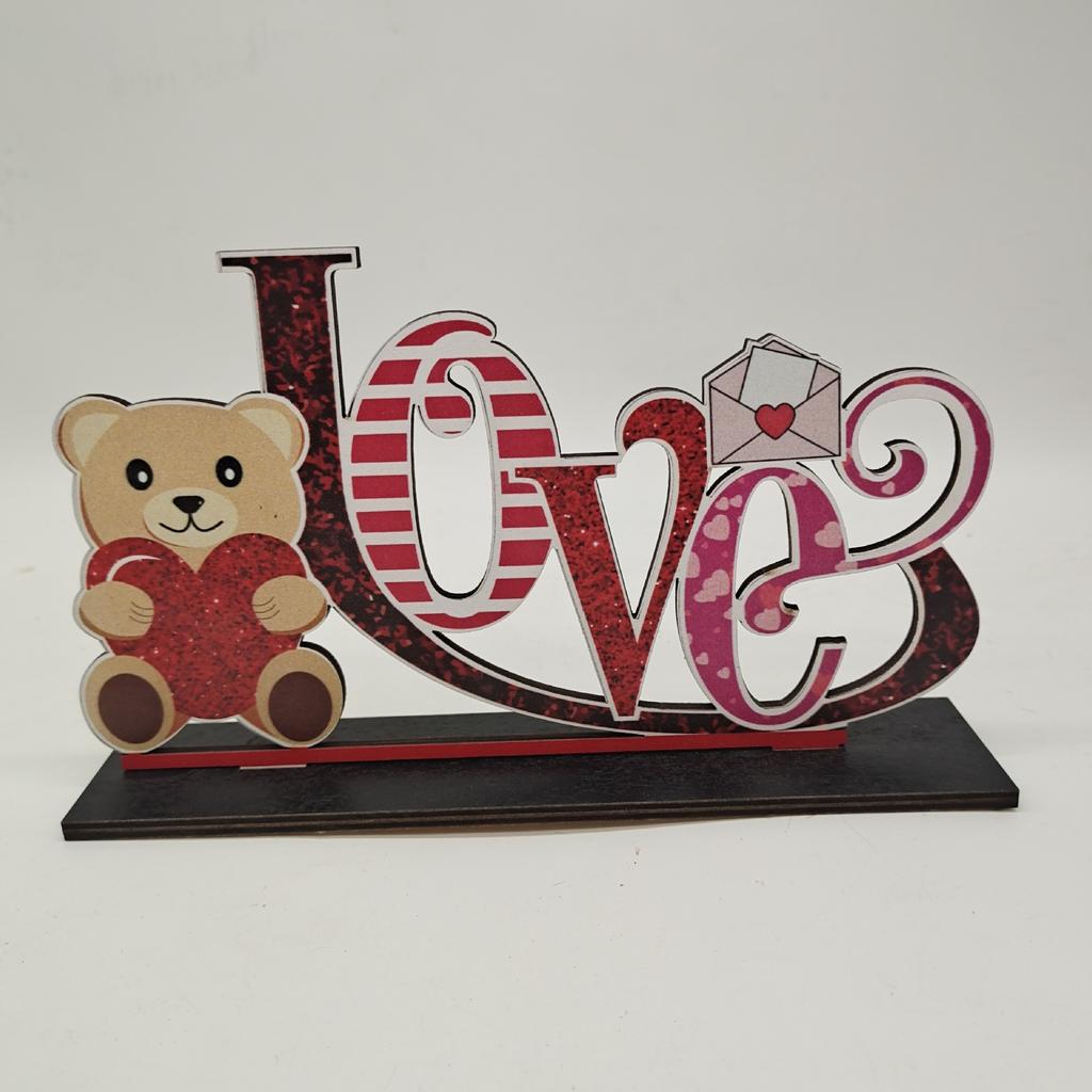 Valentine's Day Love Wooden Crafts Decoration Party Scene Decoration Creative Wooden Products