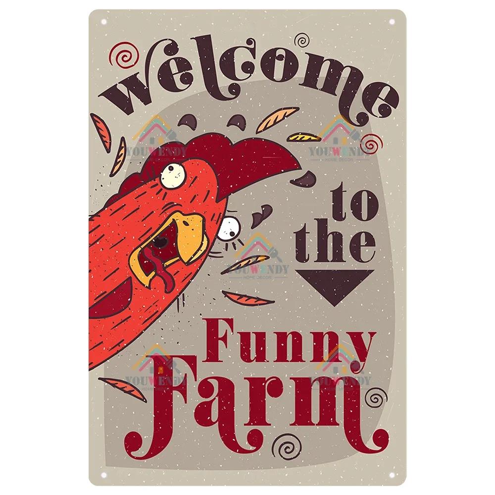 Retro Tin Sign I Love My Ladies Vintage Metal Sign, Funny Chicken Farm Decor, Farmhouse Sign, Country Decor, 7.9x11.8 Inch