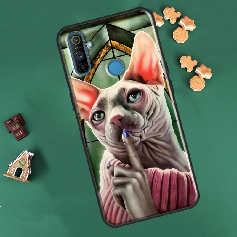Сфинкс Сфинкс Кот для OPPO Realme 8 Pro 8i 9i GT Neo2 Master C21, чехол для OnePlus 10 9 Pro Nord2 8T 9R, чехол