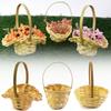 Party Supplies Flower Arrangement Basket with Handle Weaving Basket Flower Shop