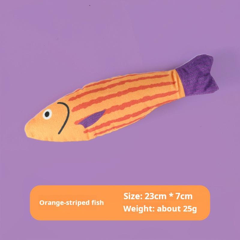 Игрушка для кошек Кошачья мята Игрушка для самостоятельного развлечения Домашний котенок Интерактивный плюшевый кот, режущий зубы, креативный звучащий кот, милый 3D-симуляция, в форме рыбы, уникальный